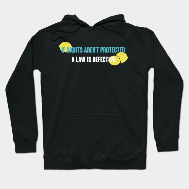 If Rights Aren't Protected, A Law is Defective Hoodie by TrailGrazer